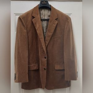 BROOKS BROTHERS 1818 MADISON MEN'S CAMEL COTTON CORDUROY SPORT JACKET SIZE 46 R